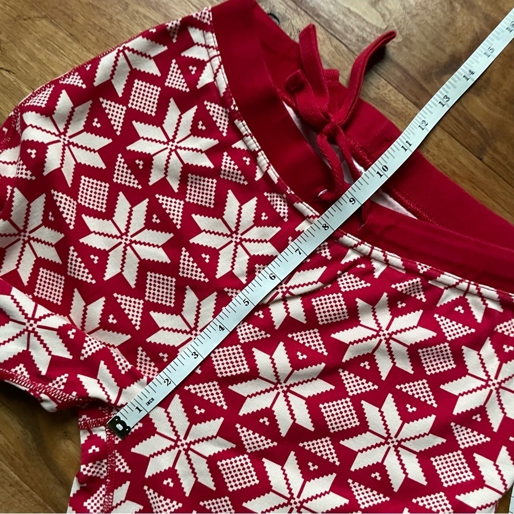 Hanna Andersson Holiday Snowflake Organic Cotton Long John Pajama Set S/M - Picture 11 of 12